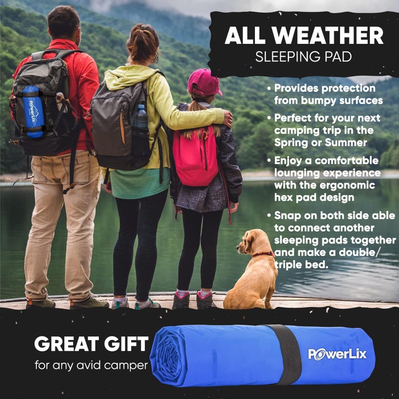 POWERLIX Camping Sleeping Pad - Ultralight Inflatable Camping Mattress Sleeping Mat for Backpacking, Hiking, Compact Lightweight Sleeping Pad for Camping, Inflation Bag/Repair Kit Included - Image 3